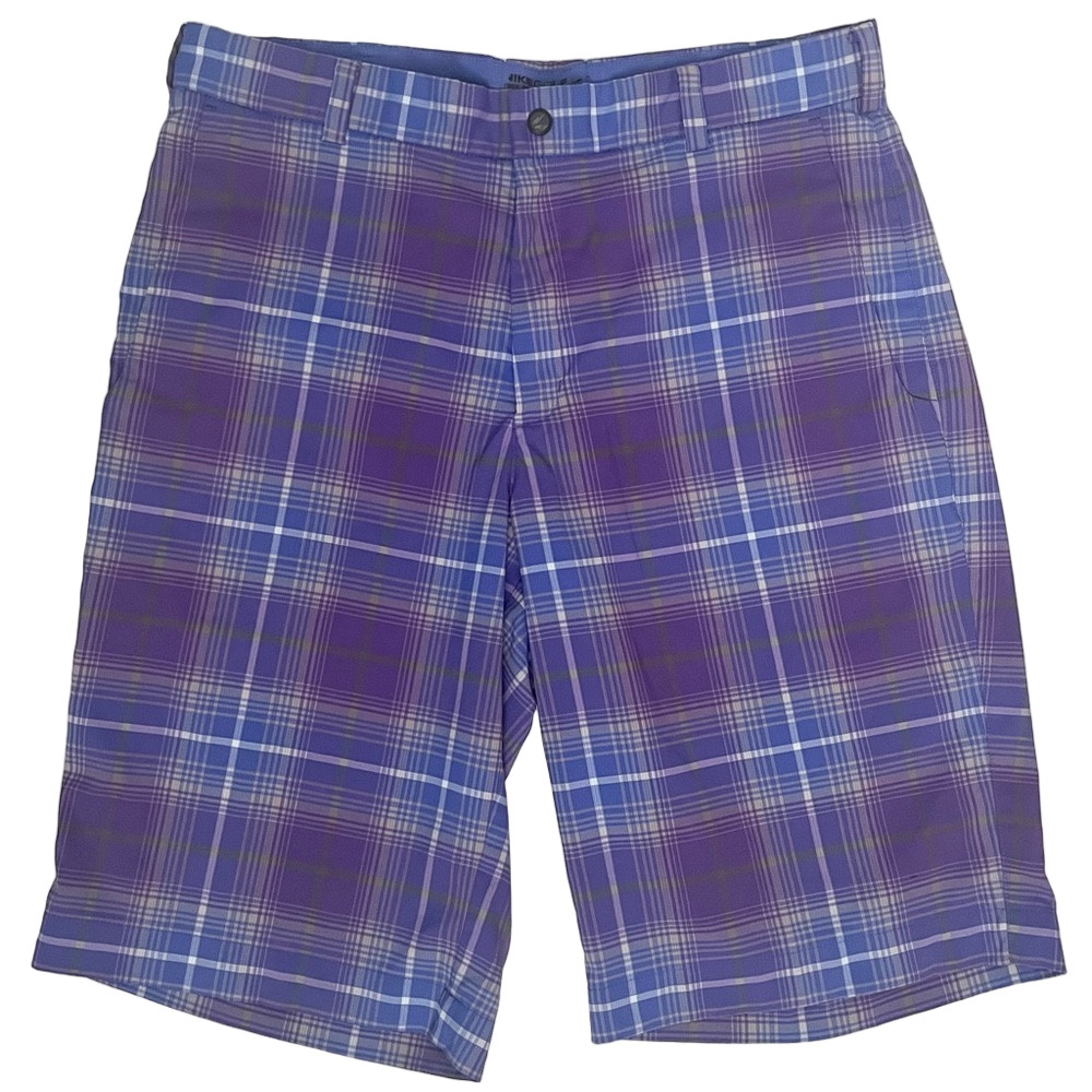 Men's Nike Golf Blue and Purple Plaid Shorts 32